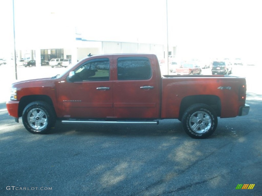 2011 Silverado 1500 LTZ Crew Cab 4x4 - Victory Red / Dark Cashmere/Light Cashmere photo #6