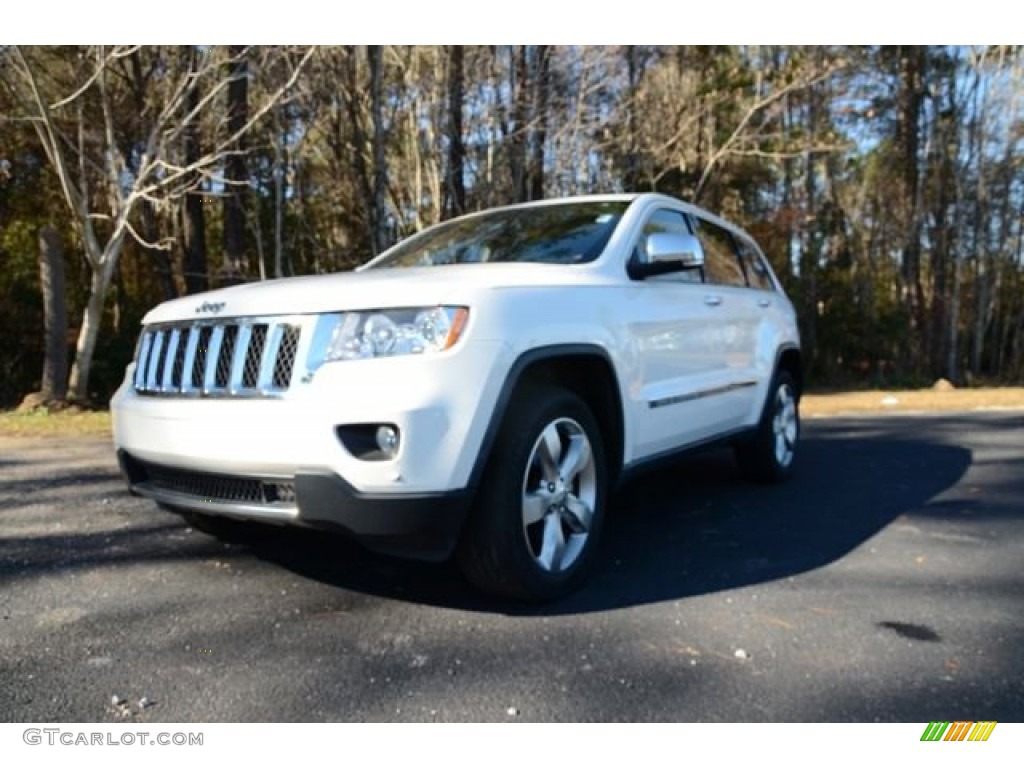 2011 Grand Cherokee Overland 4x4 - Stone White / Dark Frost Beige/Light Frost Beige photo #1