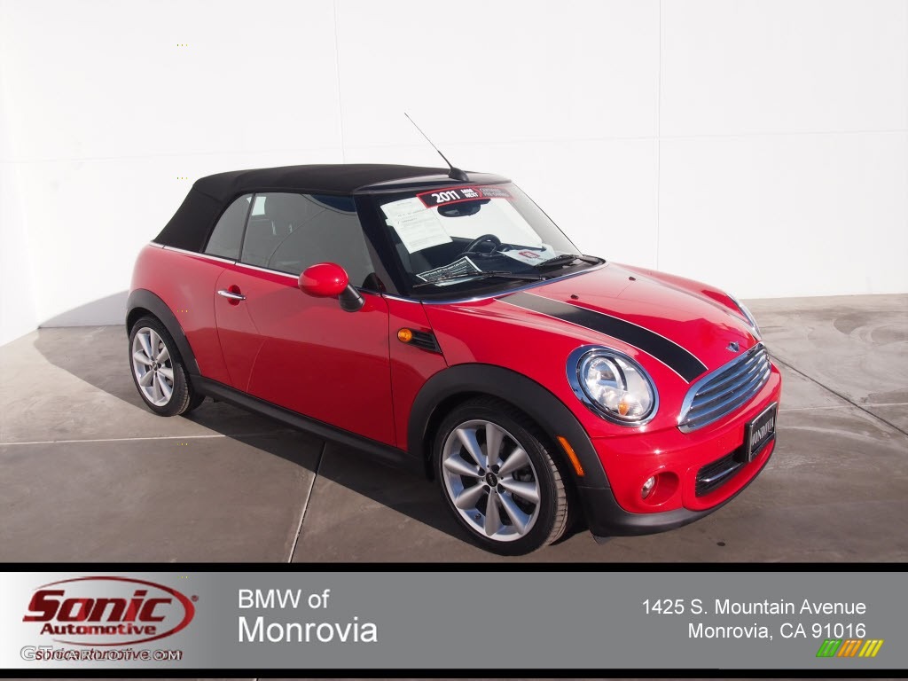 2011 Cooper Convertible - Chili Red / Carbon Black photo #1