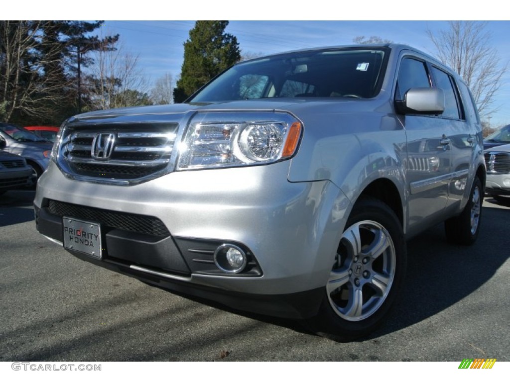 2013 Pilot EX-L - Alabaster Silver Metallic / Black photo #1
