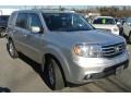 2013 Alabaster Silver Metallic Honda Pilot EX-L  photo #2