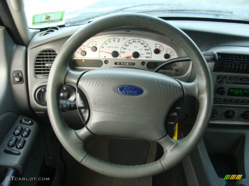 2004 Ford Explorer Sport Trac XLT Medium Dark Flint/Dark Flint Steering Wheel Photo #88770734