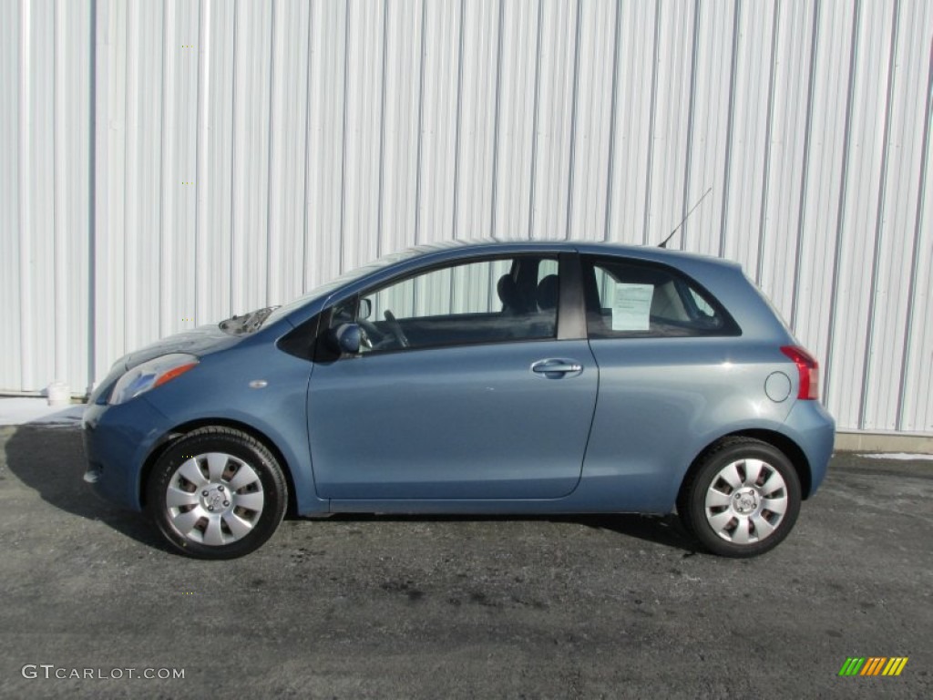 2007 Yaris 3 Door Liftback - Bayou Blue Metallic / Dark Charcoal photo #2