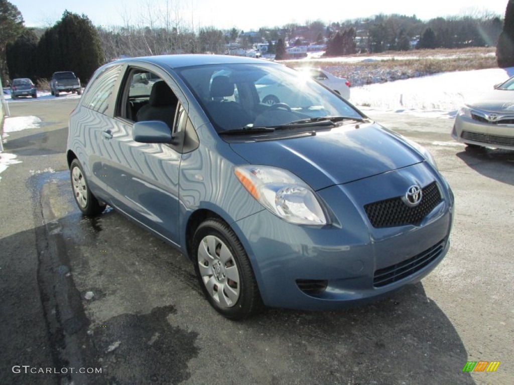 2007 Yaris 3 Door Liftback - Bayou Blue Metallic / Dark Charcoal photo #6