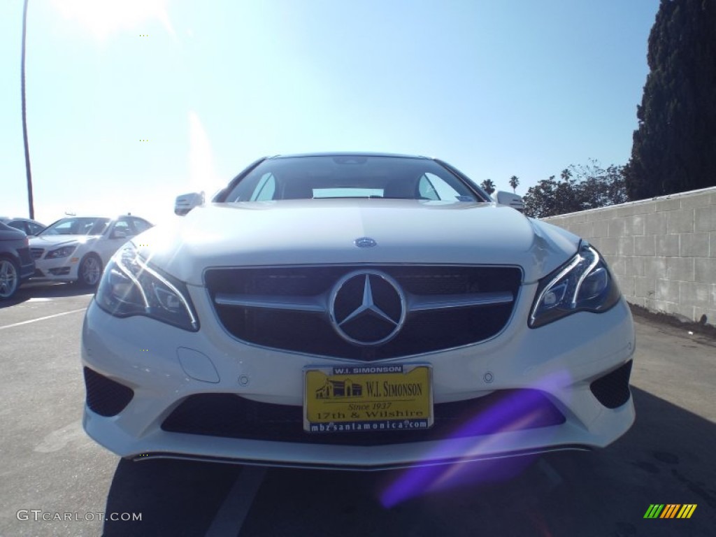 2014 E 350 Coupe - Diamond White Metallic / Silk Beige/Espresso Brown photo #2