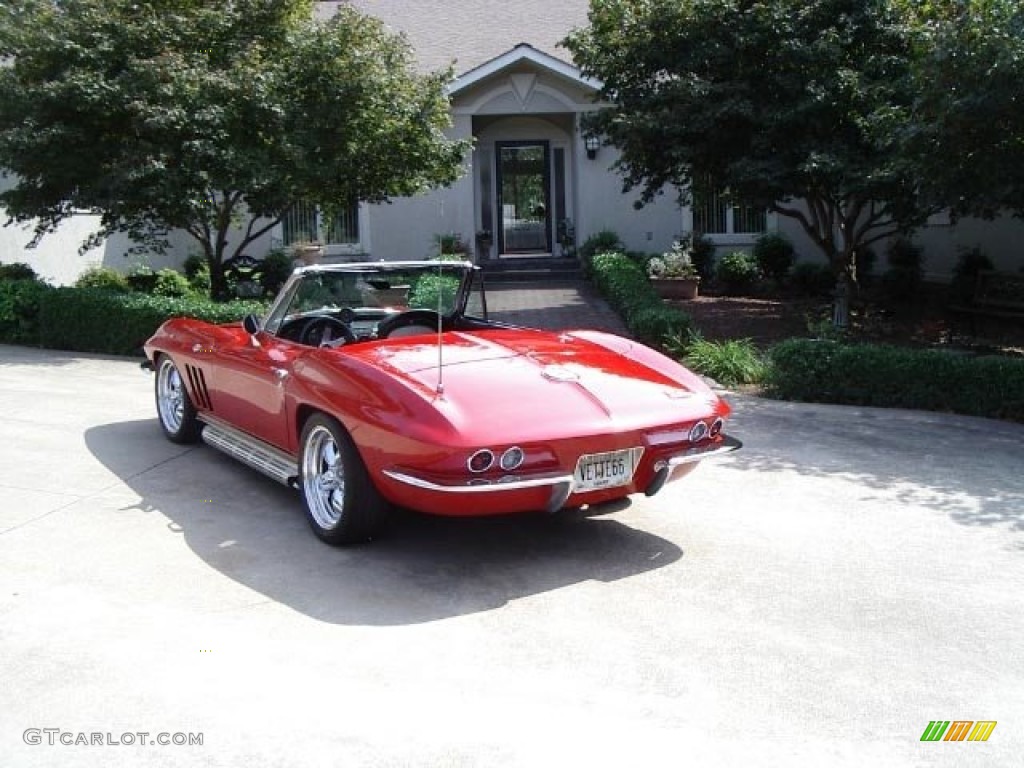 1966 Corvette Sting Ray Convertible - Rally Red / Red/Black photo #2
