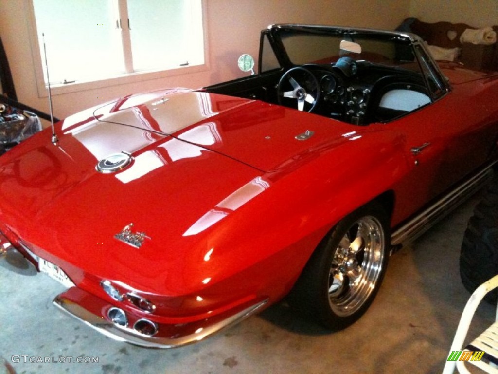 1966 Corvette Sting Ray Convertible - Rally Red / Red/Black photo #3