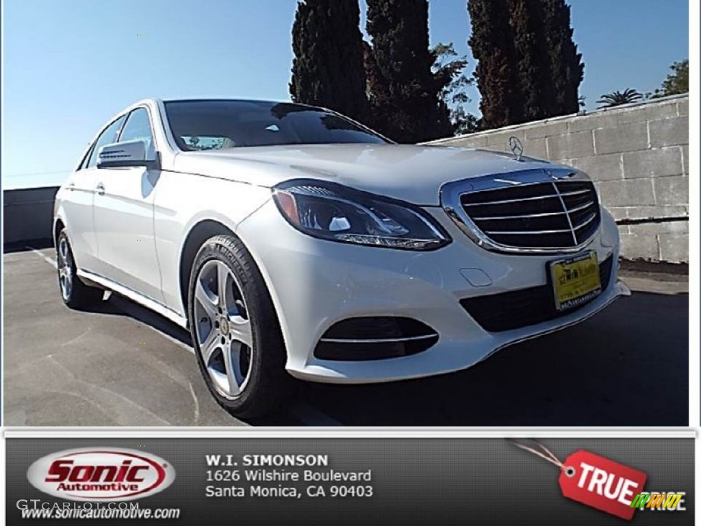 2014 E 350 Sedan - Diamond White Metallic / Silk Beige/Espresso Brown photo #1