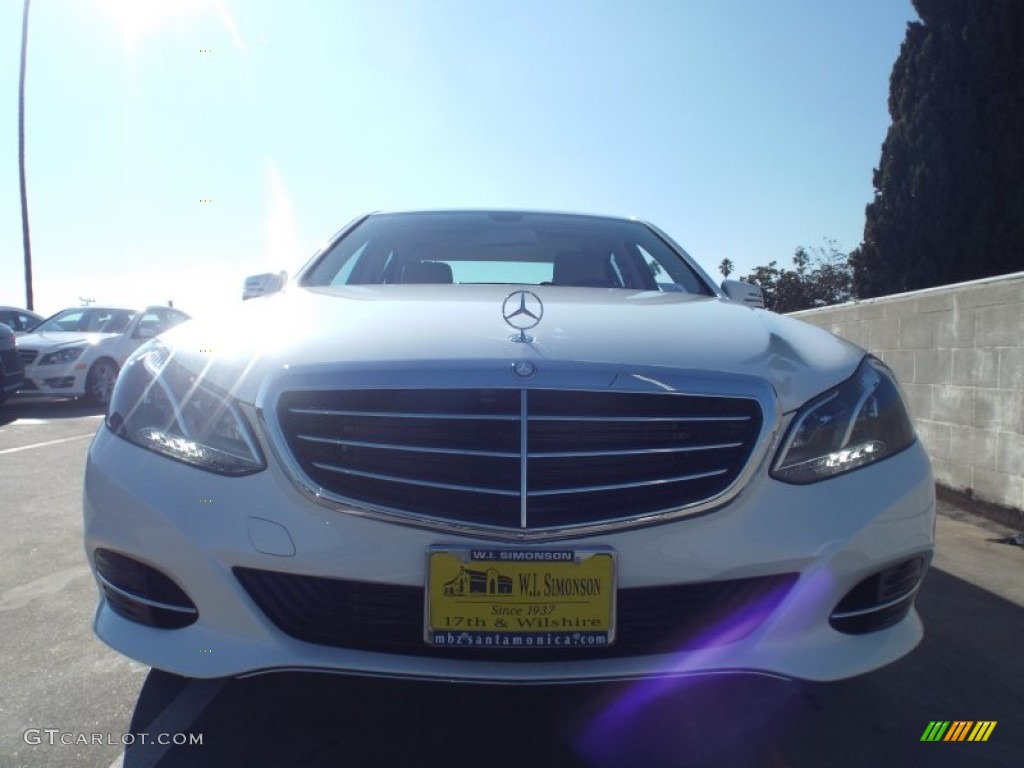 2014 E 350 Sedan - Diamond White Metallic / Silk Beige/Espresso Brown photo #2