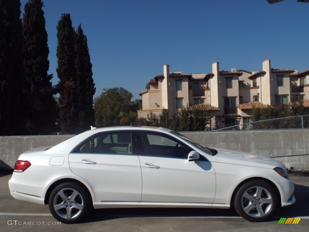 2014 E 350 Sedan - Diamond White Metallic / Silk Beige/Espresso Brown photo #3