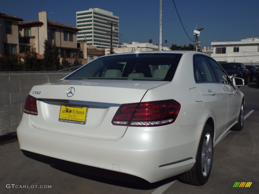 2014 E 350 Sedan - Diamond White Metallic / Silk Beige/Espresso Brown photo #4