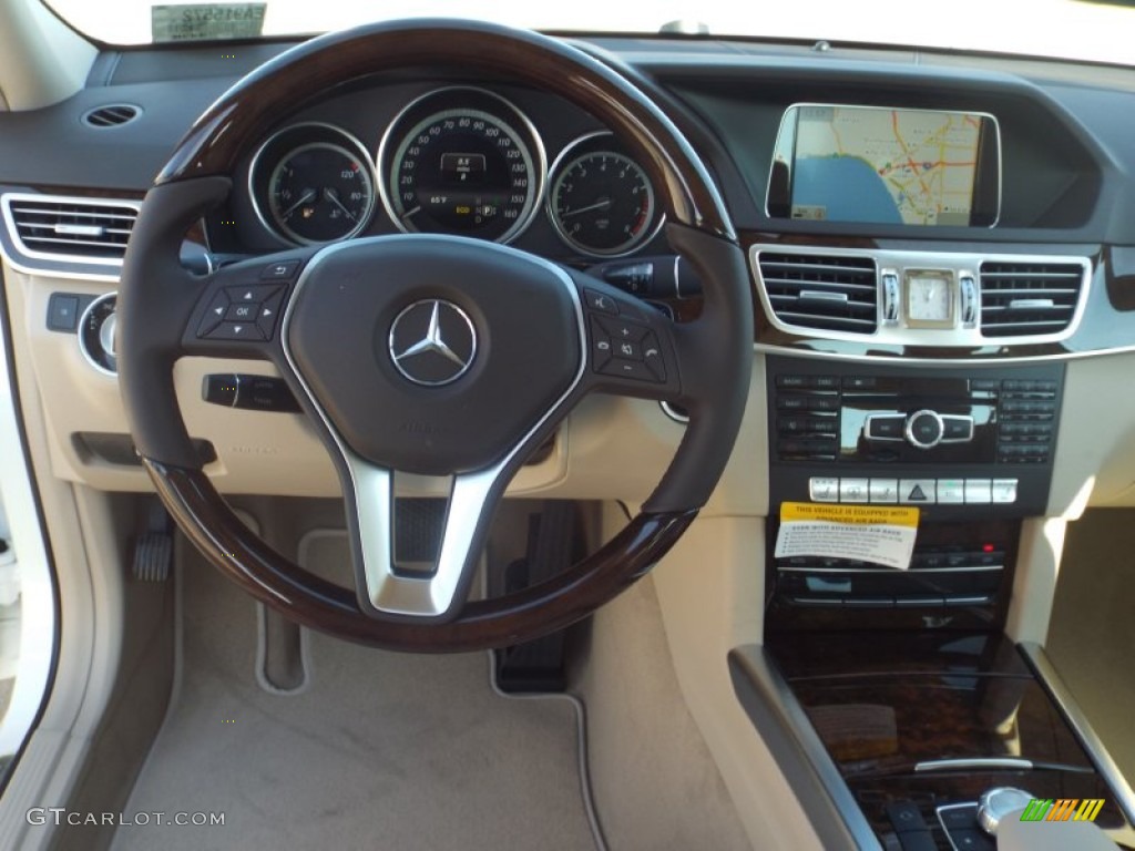 2014 E 350 Sedan - Diamond White Metallic / Silk Beige/Espresso Brown photo #9