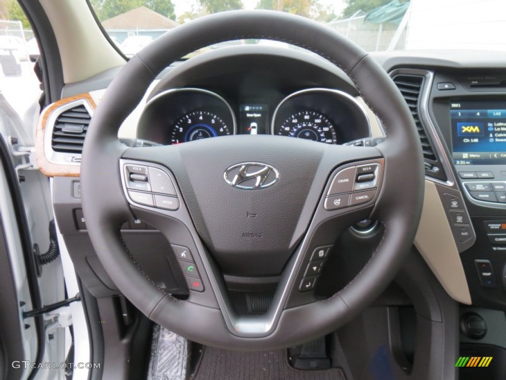 2014 Hyundai Santa Fe GLS Beige Steering Wheel Photo #88773254