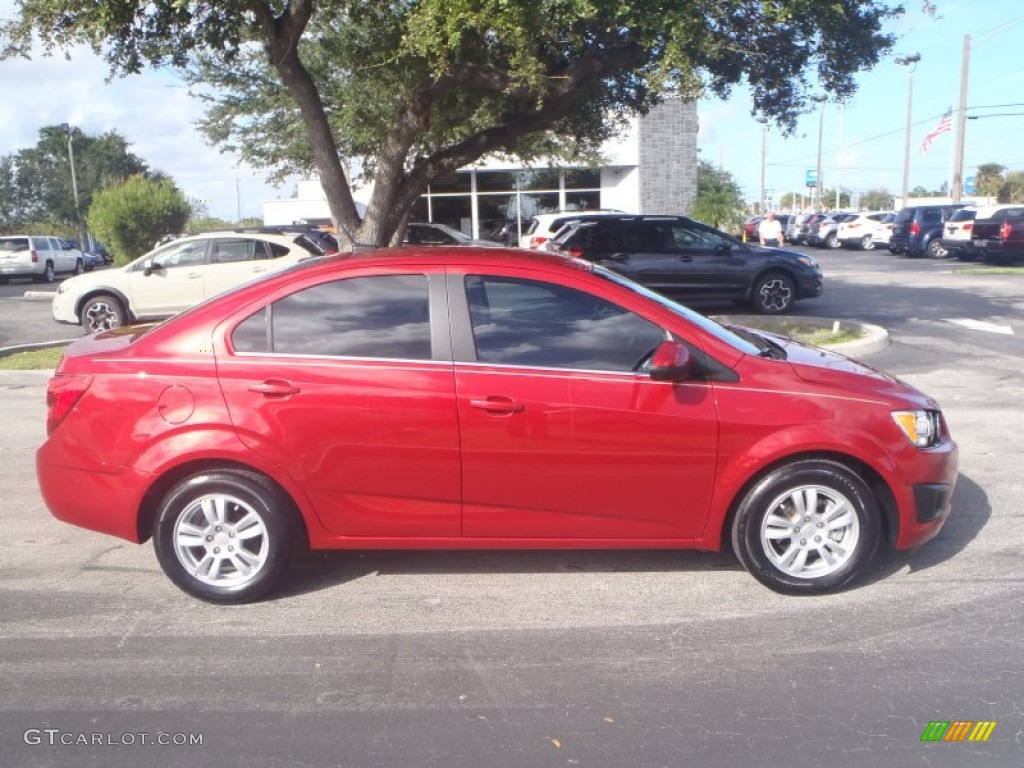 Crystal Red Tintcoat 2012 Chevrolet Sonic LT Sedan Exterior Photo #88773891