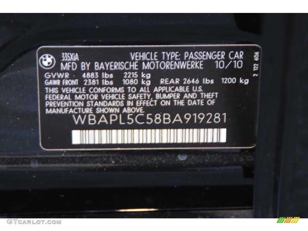 2011 3 Series 335i xDrive Sedan - Black Sapphire Metallic / Black photo #31