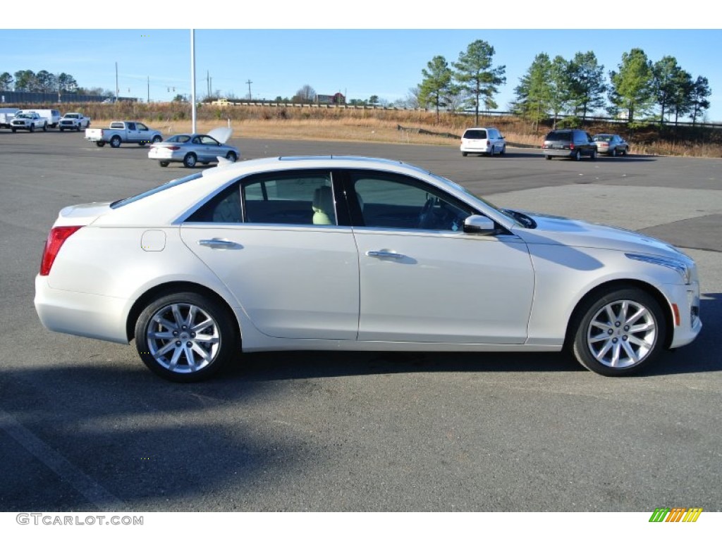 White Diamond Tricoat 2014 Cadillac CTS Luxury Sedan AWD Exterior Photo #88775780