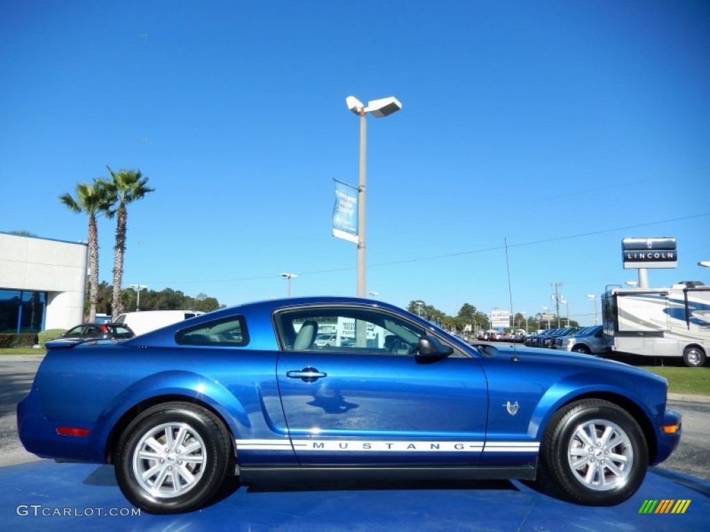 2009 Mustang V6 Coupe - Vista Blue Metallic / Light Graphite photo #6