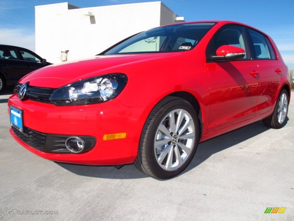 2014 Golf TDI 4 Door - Tornado Red / Titan Black photo #3