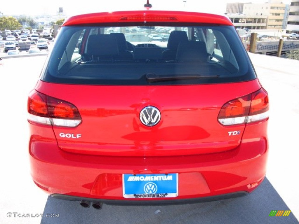 2014 Golf TDI 4 Door - Tornado Red / Titan Black photo #5