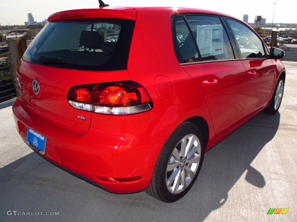 2014 Golf TDI 4 Door - Tornado Red / Titan Black photo #6