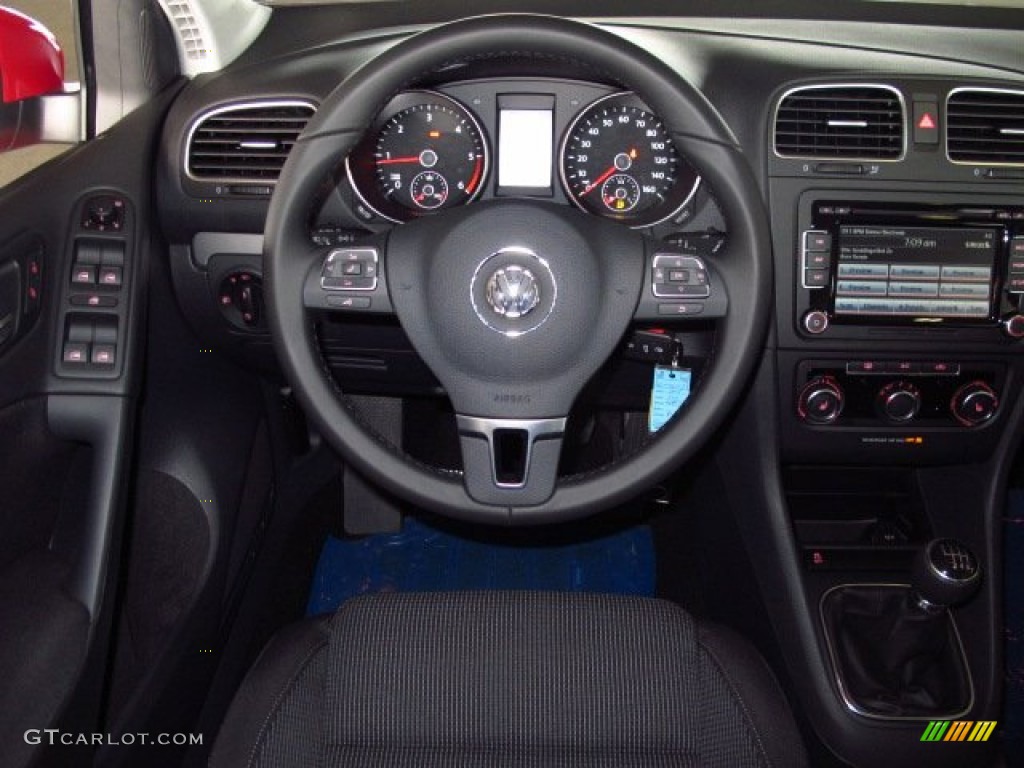 2014 Golf TDI 4 Door - Tornado Red / Titan Black photo #13
