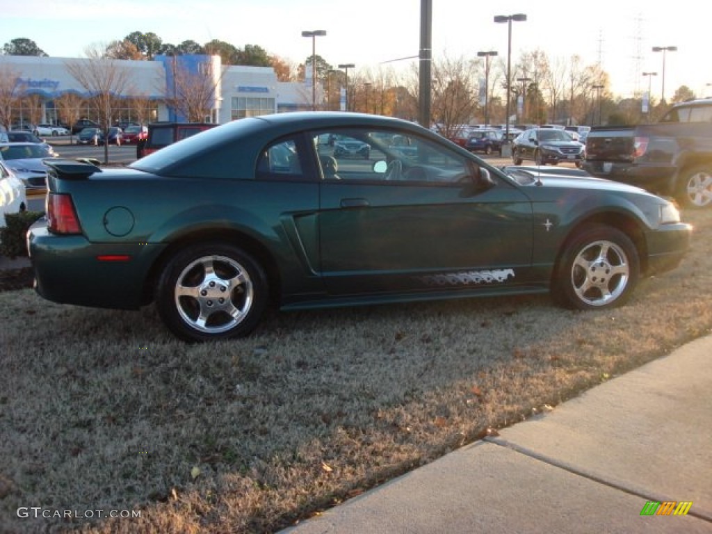 2003 Mustang V6 Coupe - Tropic Green Metallic / Medium Parchment photo #3