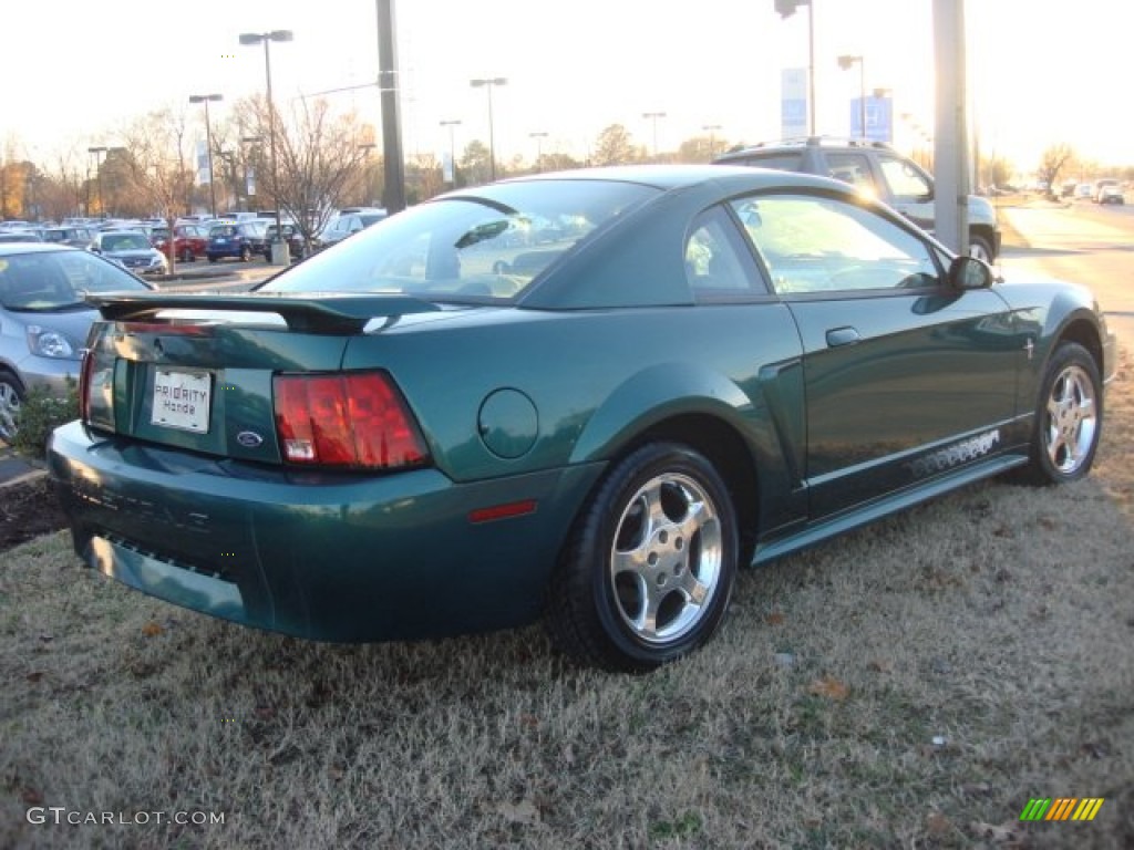 2003 Mustang V6 Coupe - Tropic Green Metallic / Medium Parchment photo #4