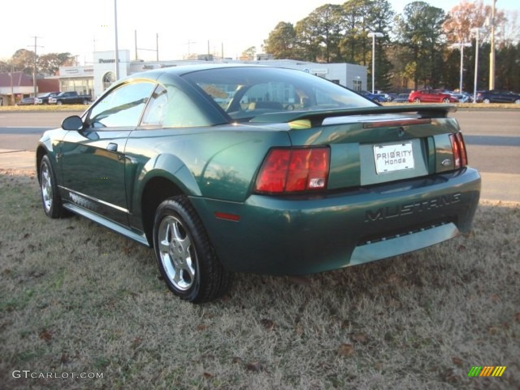 2003 Mustang V6 Coupe - Tropic Green Metallic / Medium Parchment photo #5