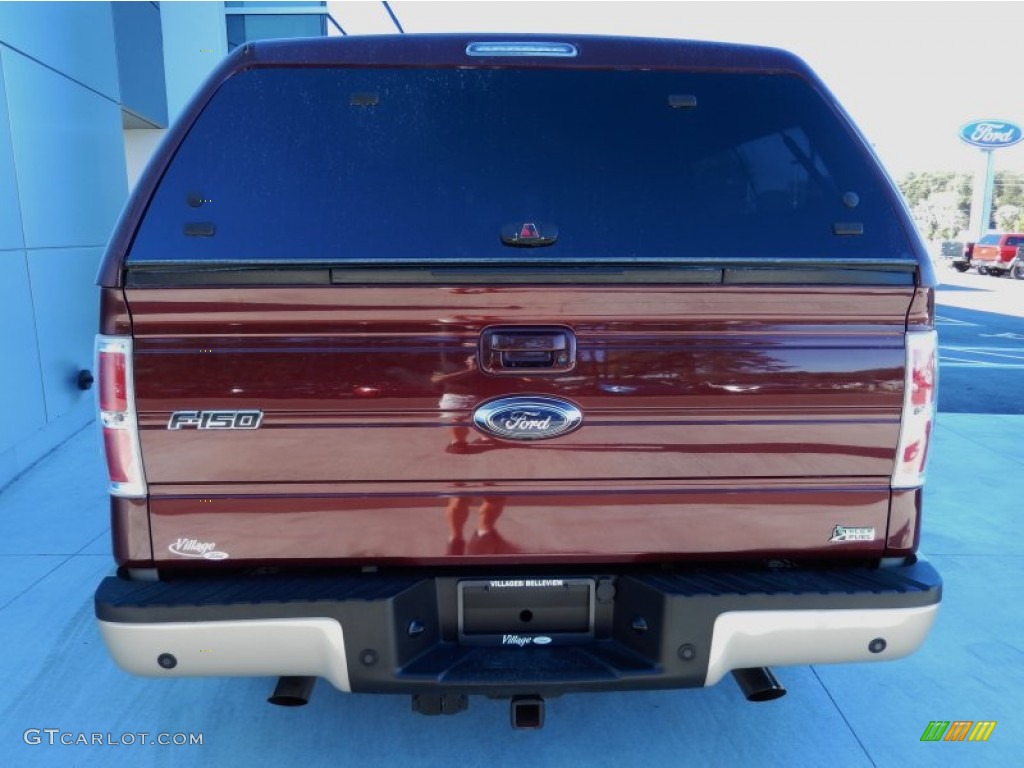 2010 F150 Lariat SuperCrew - Royal Red Metallic / Tan photo #3