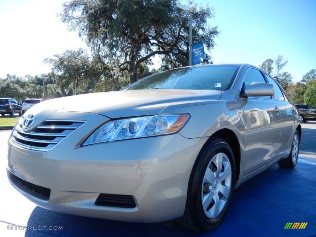 Desert Sand Metallic 2009 Toyota Camry Hybrid Exterior Photo #88781015