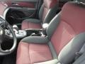 2011 Chevrolet Cruze Jet Black/Sport Red Interior Front Seat Photo