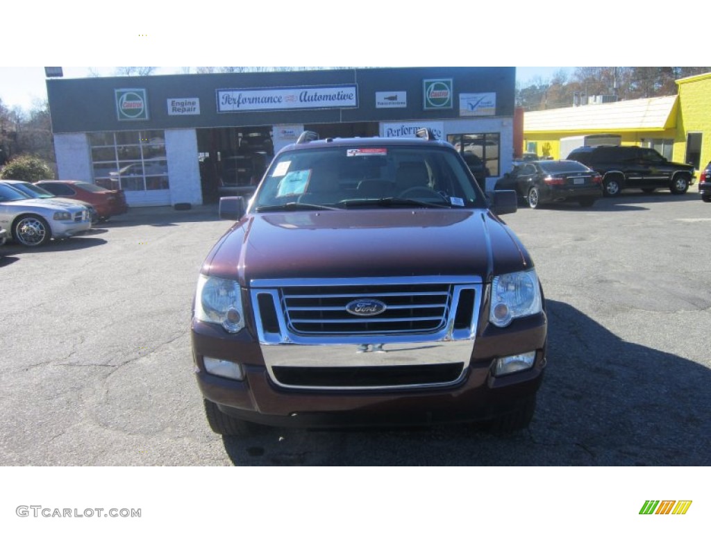 2007 Explorer Sport Trac Limited - Dark Cherry Metallic / Camel photo #1