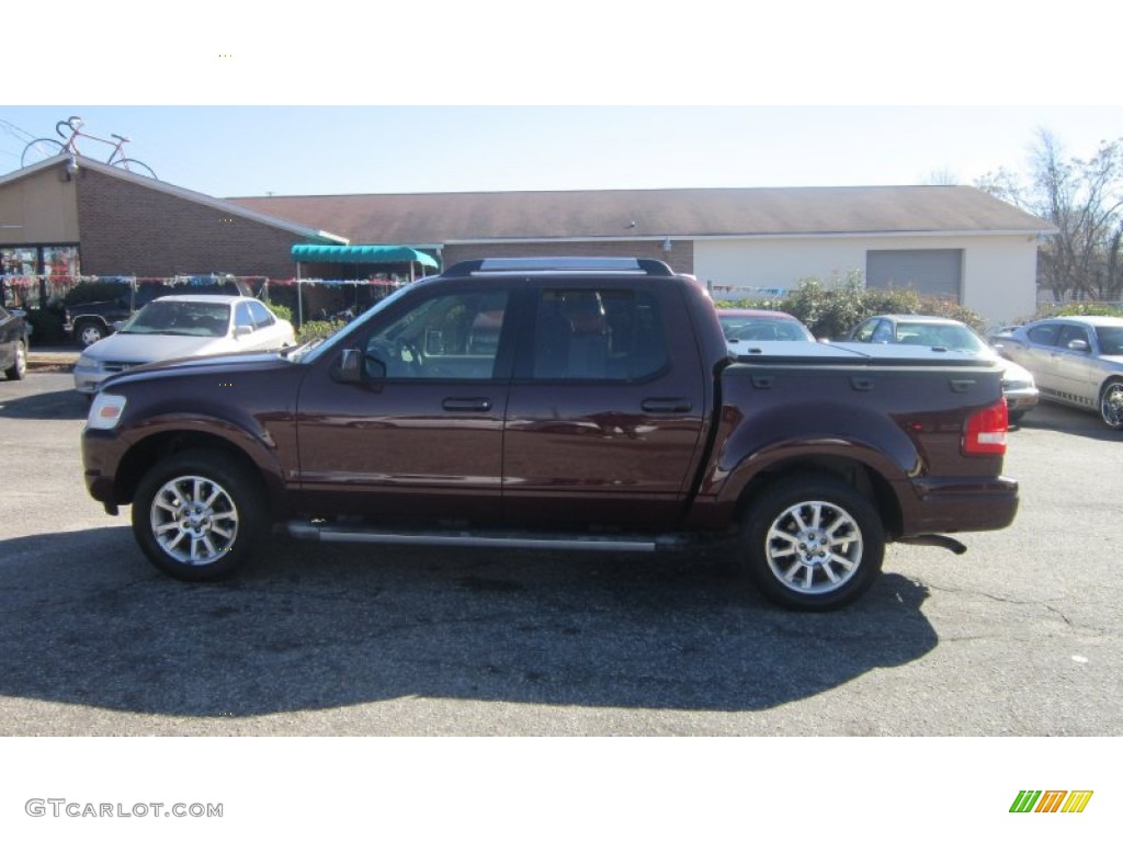 2007 Explorer Sport Trac Limited - Dark Cherry Metallic / Camel photo #2