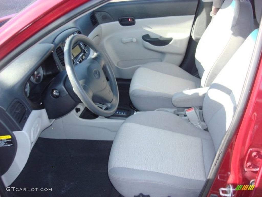 Gray Interior 2008 Hyundai Accent GLS Sedan Photo #88784879