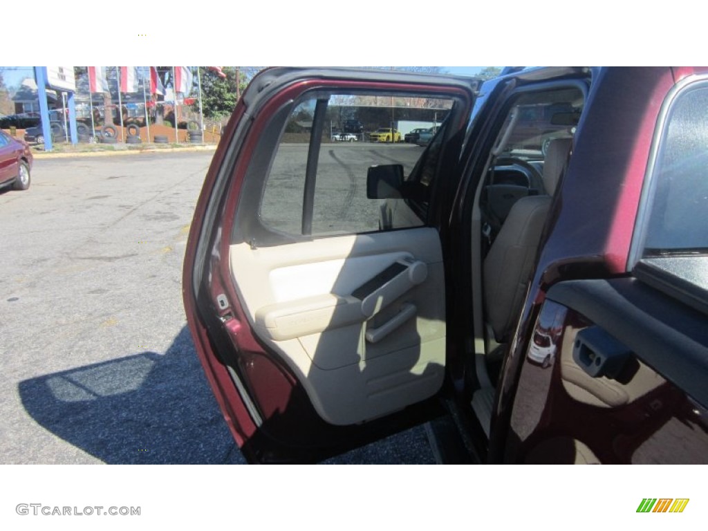 2007 Explorer Sport Trac Limited - Dark Cherry Metallic / Camel photo #13