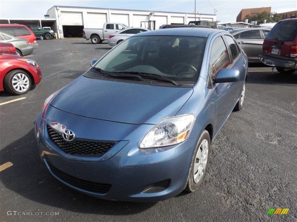 2012 Yaris Sedan - Pacific Blue Metallic / Dark Gray photo #1