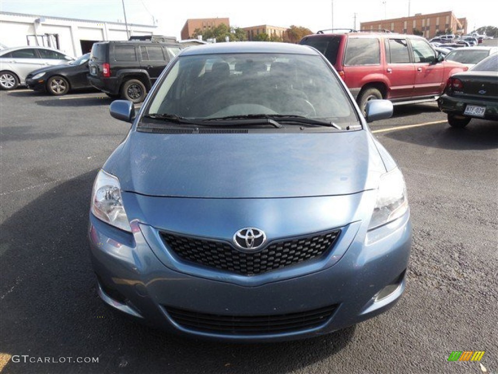 2012 Yaris Sedan - Pacific Blue Metallic / Dark Gray photo #2