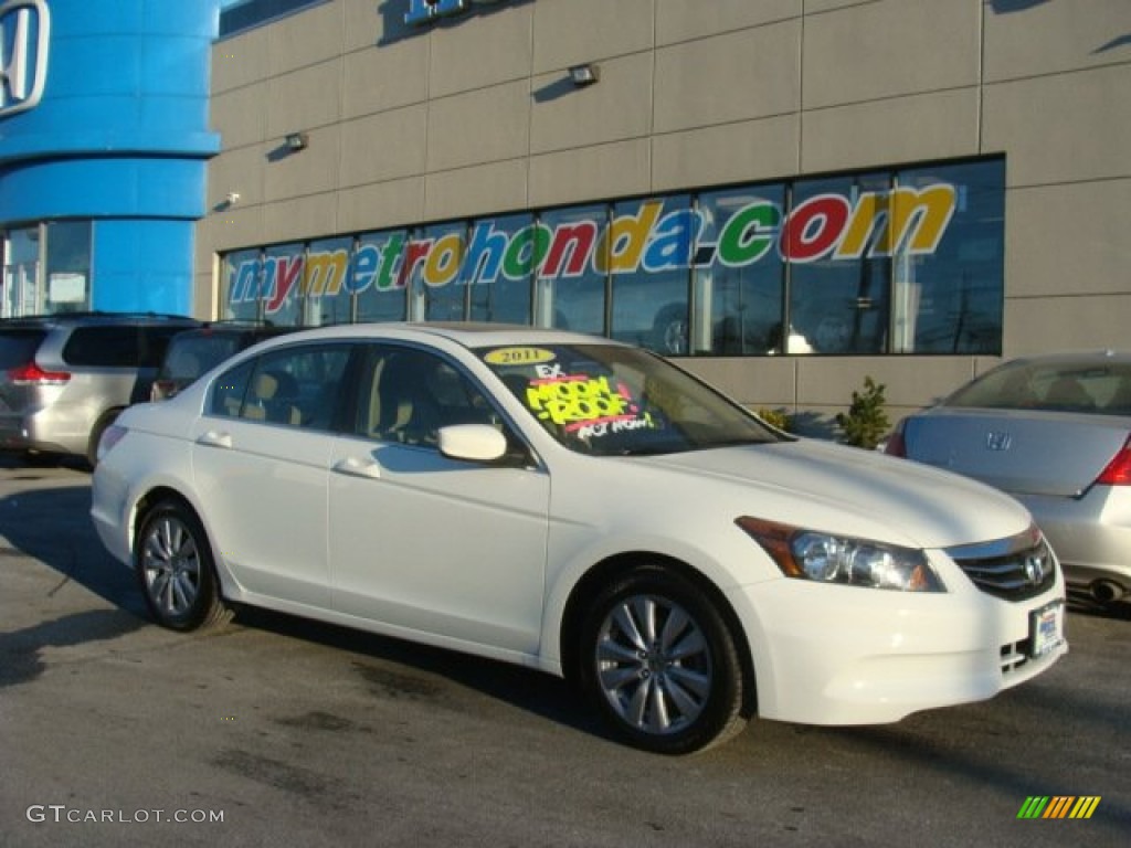 2011 Accord EX Sedan - Taffeta White / Ivory photo #1