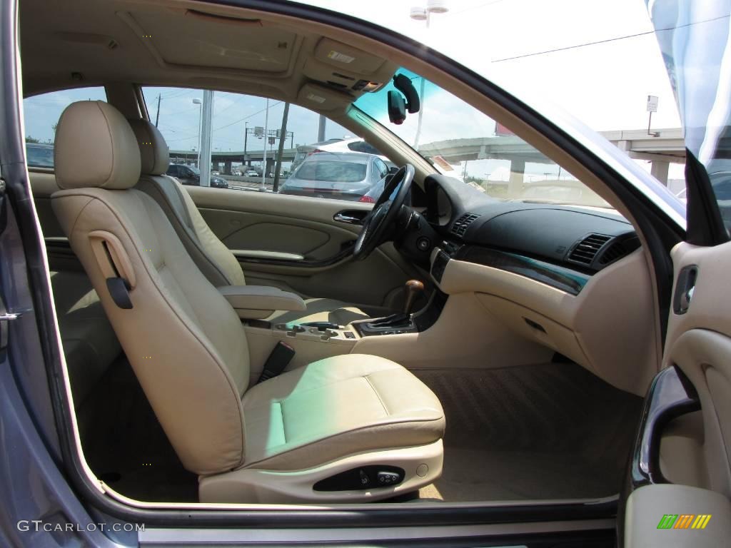 2000 3 Series 323i Coupe - Steel Blue Metallic / Sand photo #18