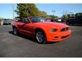 2014 Race Red Ford Mustang V6 Convertible  photo #3