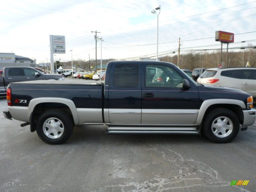 2006 Sierra 1500 SLE Extended Cab 4x4 - Deep Blue Metallic / Dark Pewter photo #7