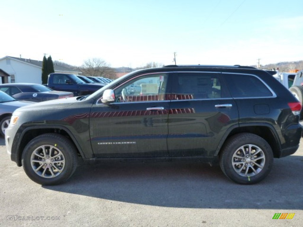 2014 Grand Cherokee Limited 4x4 - Black Forest Green Pearl / New Zealand Black/Light Frost photo #2