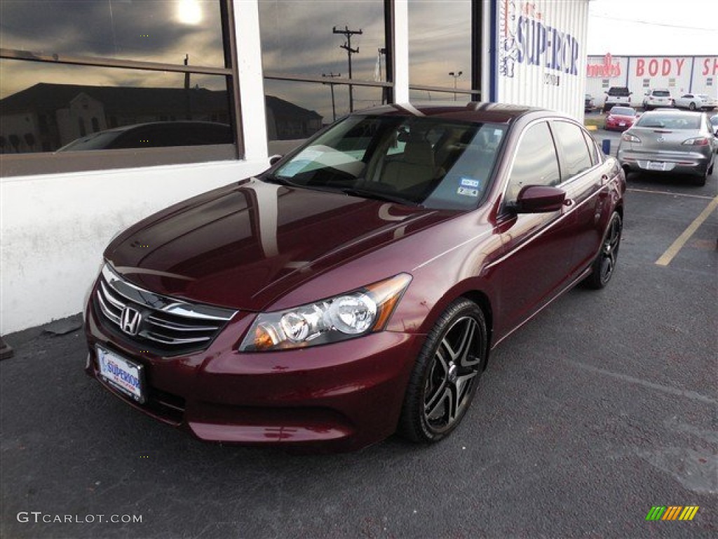 2012 Accord LX Premium Sedan - Basque Red Pearl II / Ivory photo #1