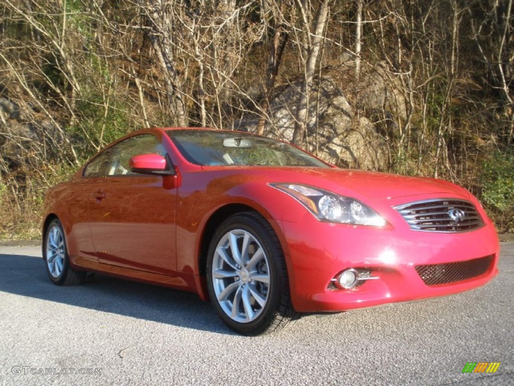 2011 G 37 Coupe - Vibrant Red / Wheat photo #1