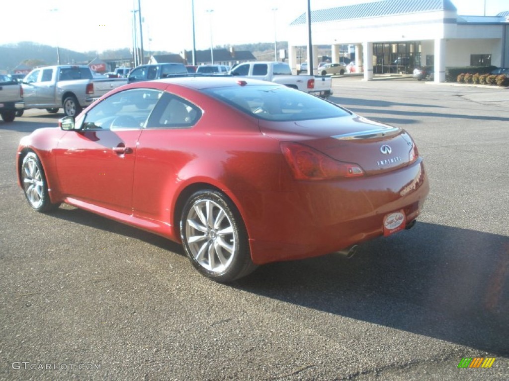 2011 G 37 Coupe - Vibrant Red / Wheat photo #4