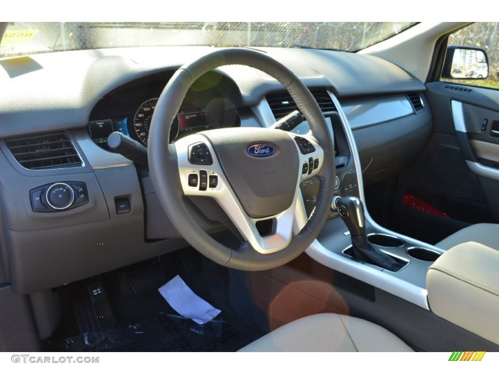 Medium Light Stone Interior 2014 Ford Edge SEL Photo #88801118