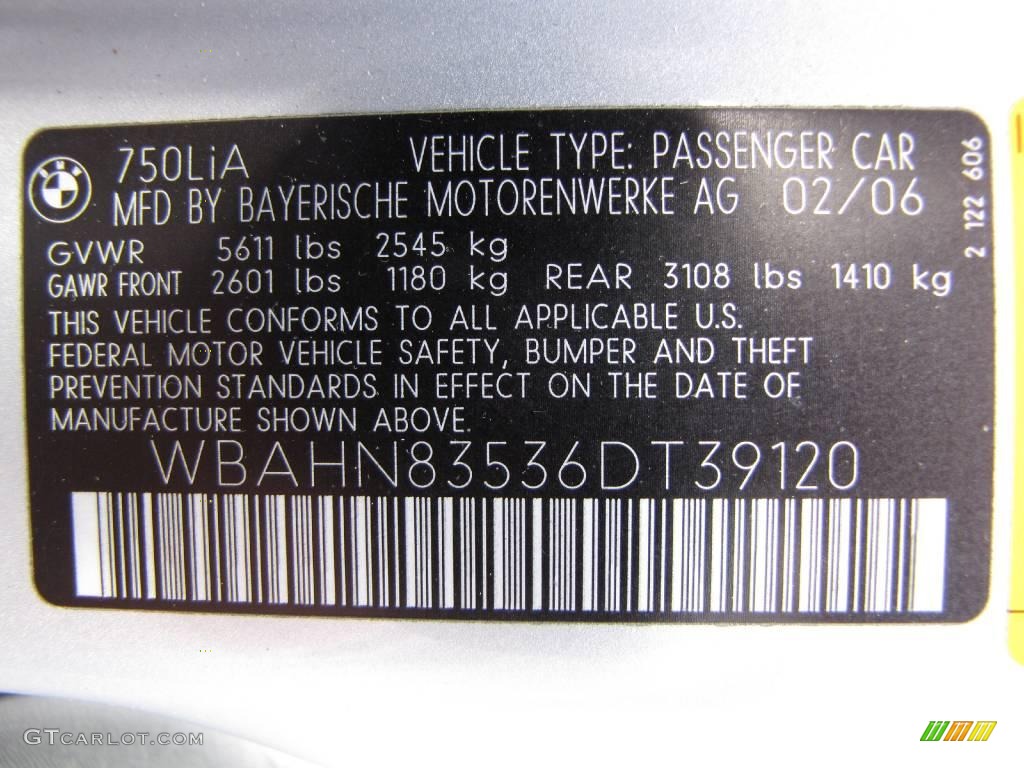 2006 7 Series 750Li Sedan - Titanium Silver Metallic / Basalt Grey/Flannel Grey photo #34
