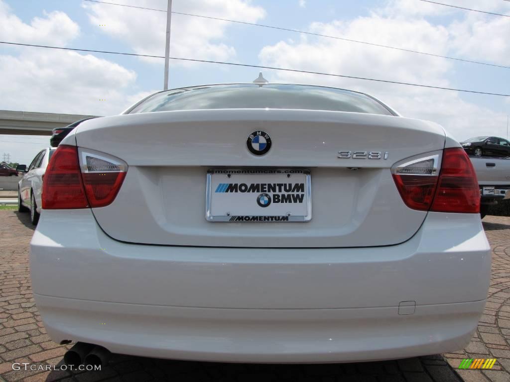 2007 3 Series 328i Sedan - Alpine White / Beige photo #4