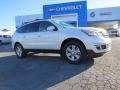 2014 White Diamond Tricoat Chevrolet Traverse LT  photo #1