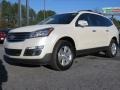 2014 White Diamond Tricoat Chevrolet Traverse LT  photo #3